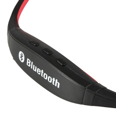 Sports Wireless Stereo Bluetooth Headset Headphone Red (Intl)