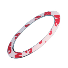 Steering wheel ABS Chrome trim cover logo ring For Ford Focus 2 3 Fiesta Ecosport Kuga auto accessories