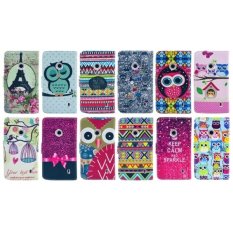 SUNSKY Colorful Owl Pattern Leather Case with Credit Card Slots and Holder for Nokia Lumia 520 (Multicolor) (Intl)