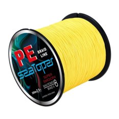 Super Strong 8 Strands 300M 0.285mm 35LB 100% PE Multifilament Braided Fishing Line (Yellow)