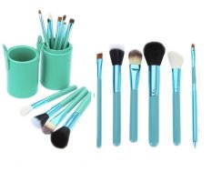 SUPERLADY Professional 12Pcs Cosmetic Makeup Make Up Brush Brushes Set Kit Tools Super Soft Pouch Bag Case Blue- Intl