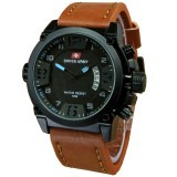 Swiss Army - Jam Tangan Pria - Strap Kulit - Coklat Lis Biru - SA7169