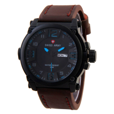 Swiss Army Mens Elegant - Cokelat - Stainless/Kulit - SA7169BB
