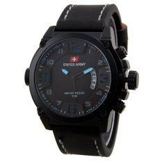 Swiss Army Mens Elegant Jam Tangan Pria - Stainless - Black - SA 7169B BL BLUE