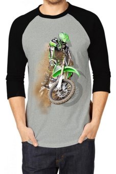 t shirt kaos 3d motor cross raglan abu hitam abu t shirt kaos 3d motor cross raglan abu hitam abu