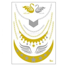 Tatto Fashion Vt322/New 2015 Beauty Metallic Temporary Hamsa Eye Gold And Silver Swarovski Tattoos Sticker