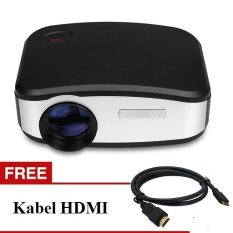 TiFo C6 CHEERLUX mini LED projector 800x480 pixels 1200 lumens Home theater + TV Tunner Free HDMI - Hitam