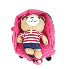 Toddler Safety Harness Backpack with Removable Stuffed Teddy Bear Storage Bag (Intl)