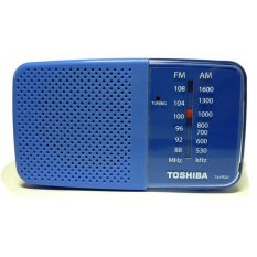 TOSHIBA TX-PR20 Portable Pocket AM FM Radio (Blue) (Export) - Intl