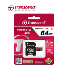 Transcend Micro SDHC Flash Memory Card with Adapter 64GB