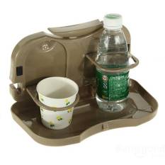 Travel Tray Dining / Rak Meja Lipat Tempat Minum - Cream