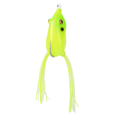 Trulinoya Ray Frog Style Soft Plastic Fishing Lure Bait w/ Hook / Beard - Fluorescent Yellow (Intl)