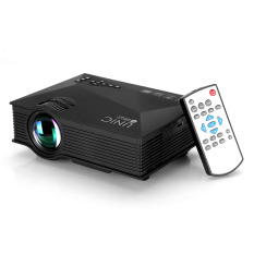 UC46 Mini Projector Multimedia Home Cinema Theater 800x480P 1200 Lumens LED Projection (Black) - INTL