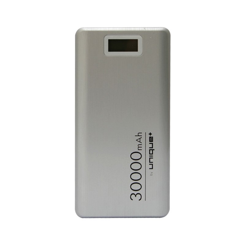 uNiQue Power Bank 30000mAh with LED - Silver
