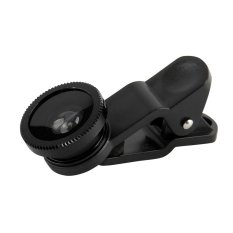 Universal 3 In 1 Clip-on Fish Eye Macro Wide Angle Mobile Phone Lens Camera Kit for iPhone 4 5 6 Samsung S4 S5 note2 3 (Black) (Intl)