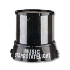 Universal Auto-rotating Music Sky Star Master Projector Lamp - Black