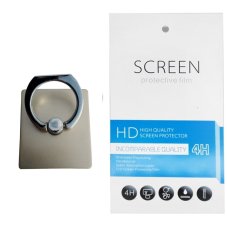 Universal Ring Stand (firmly stick on phone / phone cover case) + Gratis 1 Clear Screen Protector for Sony Xperia M (ST25i)