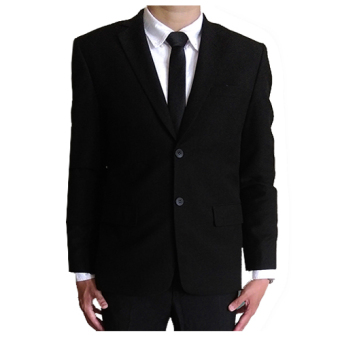 Urban Act Jas Pria Kancing 2 - Hitam | Lazada Indonesia