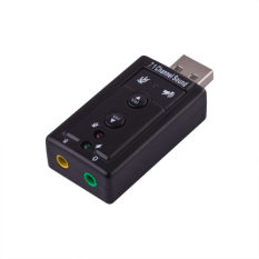 USB 2.0 External 7.1 Channel 3D Virtual Audio Sound Card Adapter