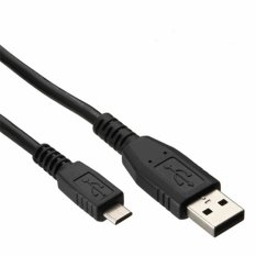 USB 2.0 to Micro USB Cable High Quality for Smartphone Action Camera Xiaomi Yi Etc - 1m - Hitam