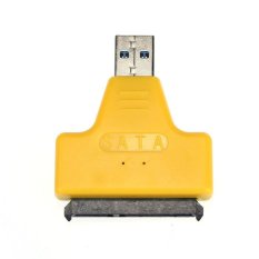 USB 3.0 To Sata Converter Adapter Cable with 2.5 Inch HDD Disk Drive Box Case (Yellow)