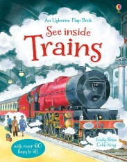 Usborne See Inside Trains (Buku Edukasi Bahasa Inggris Import Anak)