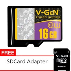 V-Gen Micro SD 16 GB Class 10 Turbo Series + Gratis Adapter