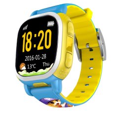 Vanker Kids Safety Wearable Phone Locator GPS SOS LBS SMS Smart Watch Tencent QQWatch (Blue) - Intl