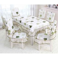 Vintage Story Set Cover Meja Makan Cantik - Vintage Style I05 - Putih