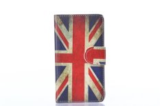Vintage Union Jack UK Flag Pattern Folding Stand Flip Case Cover Skin Protector with Cards Holder Wallet for Nokia Lumia N520