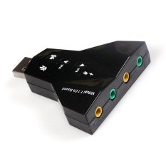 Virtual 7.1 CH Channel USB 2.0 3D Audio Sound Card Adapter Mic Speaker (Intl)