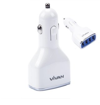 vivan usb car charger type cc 04s 4 port usb smart ic 6 8a putih lazada indonesia vivan usb car charger type cc 04s 4 port usb smart ic 6 8a putih lazada indonesia