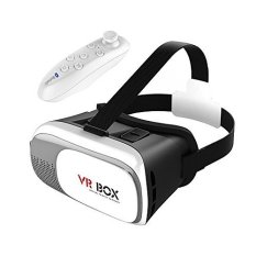 VR Box Virtual Reality Headset 3D Video Movie Game Glasses Googles w/ Bluetooth Remote Control for iPhone6 plus Samsung Galaxy S6 Edge+ Android - Intl