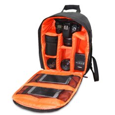 Waterproof Shockproof Camera Bag for Nikon DSLR D5100 D5200 D5300 D5500 D3000 D3300 D3100 D3200 D7000 D7100 D90 D80 D610 D310 P600 (Black with Orange) (Intl)