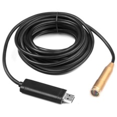 Waterproof USB Endoscope Mini Tube Cable Inspection Camera 15m - Black