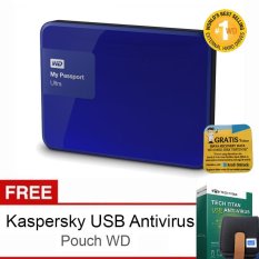 WD My Passport Ultra NEW 4TB Premium Storage USB3.0 - Biru + Gratis Kaspersky USB Anti Virus + Pouch WD + 1 Tahun Data Recovery
