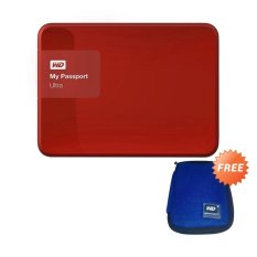 WD My Passport Ultra Premium 2TB - Merah + Gratis Pouch