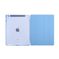 Welink 2 in 1 iPad 2/3/4 Case Plus Tempered Glass, Detachable Smart Cover + Slim Transparent Back Case for Apple iPad 2/3/4 (Blue) (Intl)
