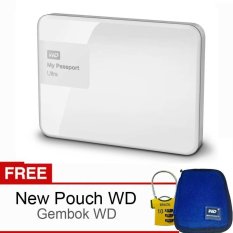 Western Digital My Passport Ultra New 2TB Putih Gratis Gembok WD + Pouch WD Original