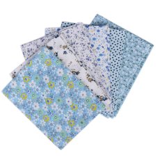 Wholesale Series 7 PCS Pre-Cut Plain Cotton Quilt cloths Fabrics for Sewing-BLUE (Intl)