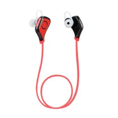 Wireless Bluetooth Stereo Sports Earphone Sweatproof Headphones for Smartphones (Red) - Intl