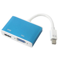 Womdee Blue 2 In 1 Mini DP to VGA HDMI Adapter Convertor for Apple MacBook MacBook Pro MacBook Air (Intl)