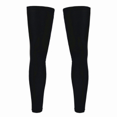 WOSAWE Outdoor Sport Bike Bicycle Leg Warmer Thermal Winter Guard Knee Running Sleeves Cycling Leg Sunscreen Cover Pair Size XL - Black (Intl)