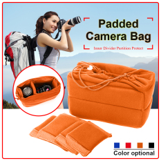 XCSource Insert Padded Camera Bag DSLR Lens Inner Divider Partition Protect Case Pouch Orange - Intl