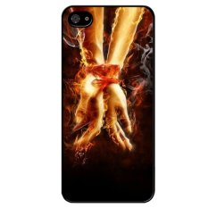 Y&M Burning Hand in Hand Lovers Phone Case for Iphone 5/5S (Multicolor)