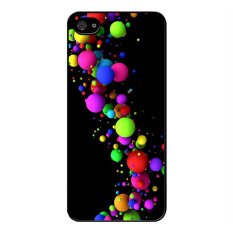 Y&M Colorful Circle Phone Case for Iphone 5/5S (Black)