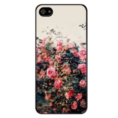 Y&M Elegant Pink Rose Phone Case for Iphone 5/5S (Black)
