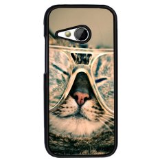 Y&M Phone Case For HTC One M8 Mini Amusing Cat Printed Cover (Multicolor)