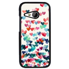 Y&M Phone Case For HTC One M8 Mini Flying Love Hearts Printed Cover (Multicolor)