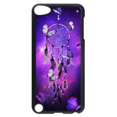 Y&M Purple Dream Cather Butterfly Phone Case for Ipod Touch 5 Black